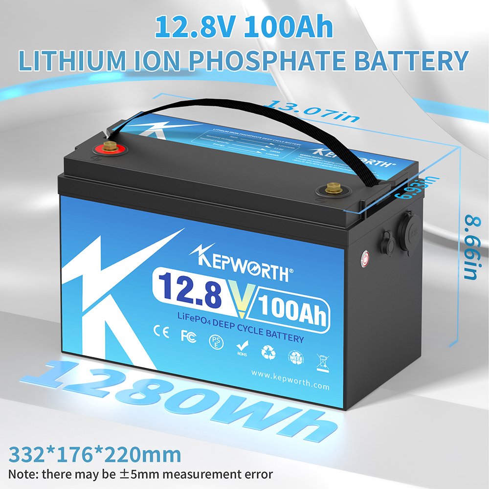 2024 Hotsell kepworth 12V 100AH LiFePO4 Battery Pack Built-in BMS Lithium Ion rechargeable deep cyclePower Home Energy Storage