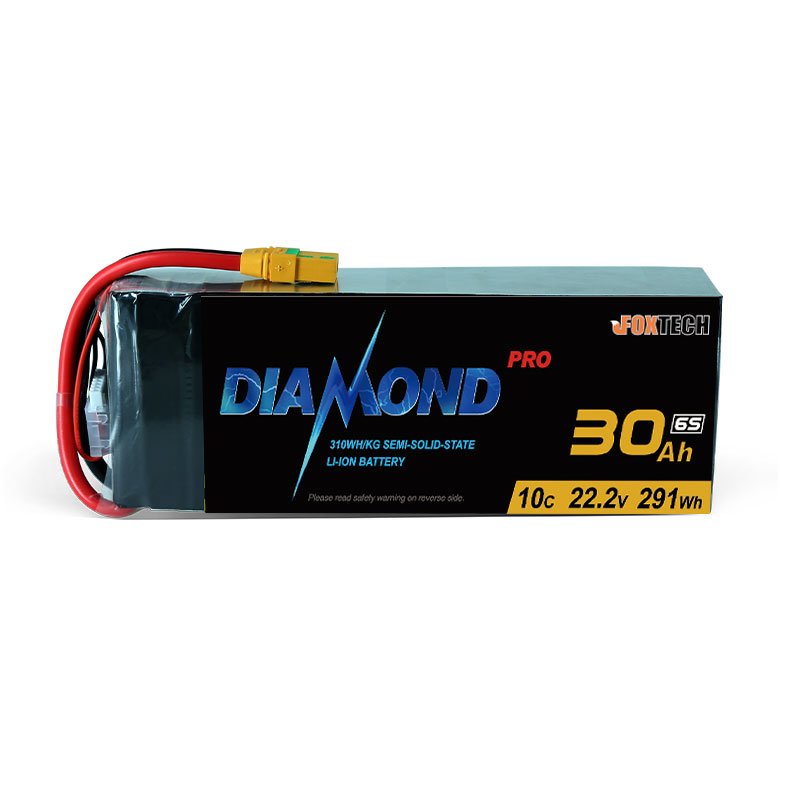 Custom Diamond Pro 310wh/kg 6s Series 22.2V 22000mAh 25000mAh 30000mAh 33000mAh Li-ion Battery Semi Solid State Battery