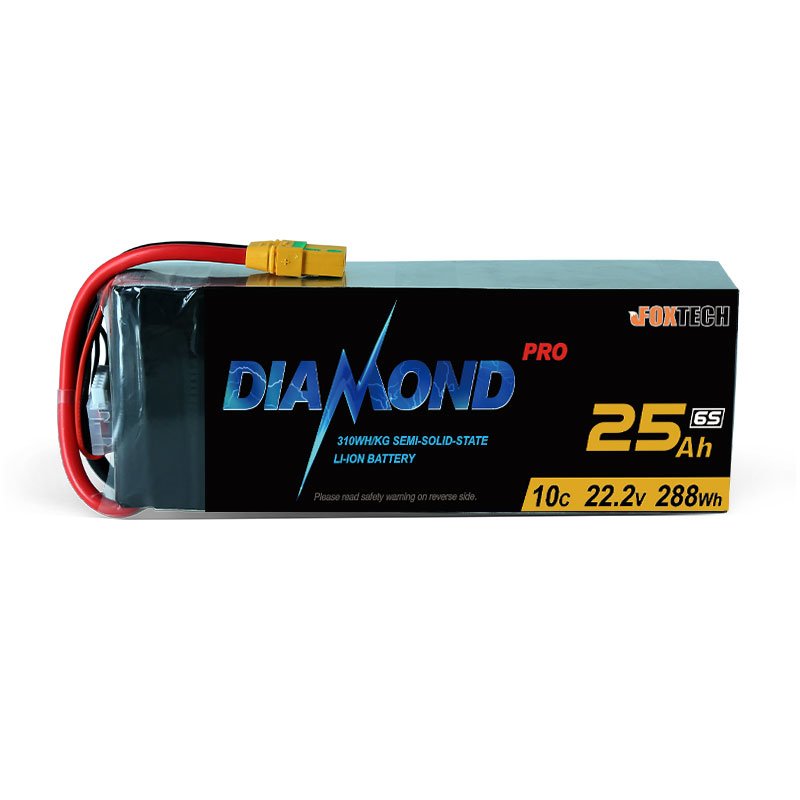 Custom Diamond Pro 310wh/kg 6s Series 22.2V 22000mAh 25000mAh 30000mAh 33000mAh Li-ion Battery Semi Solid State Battery