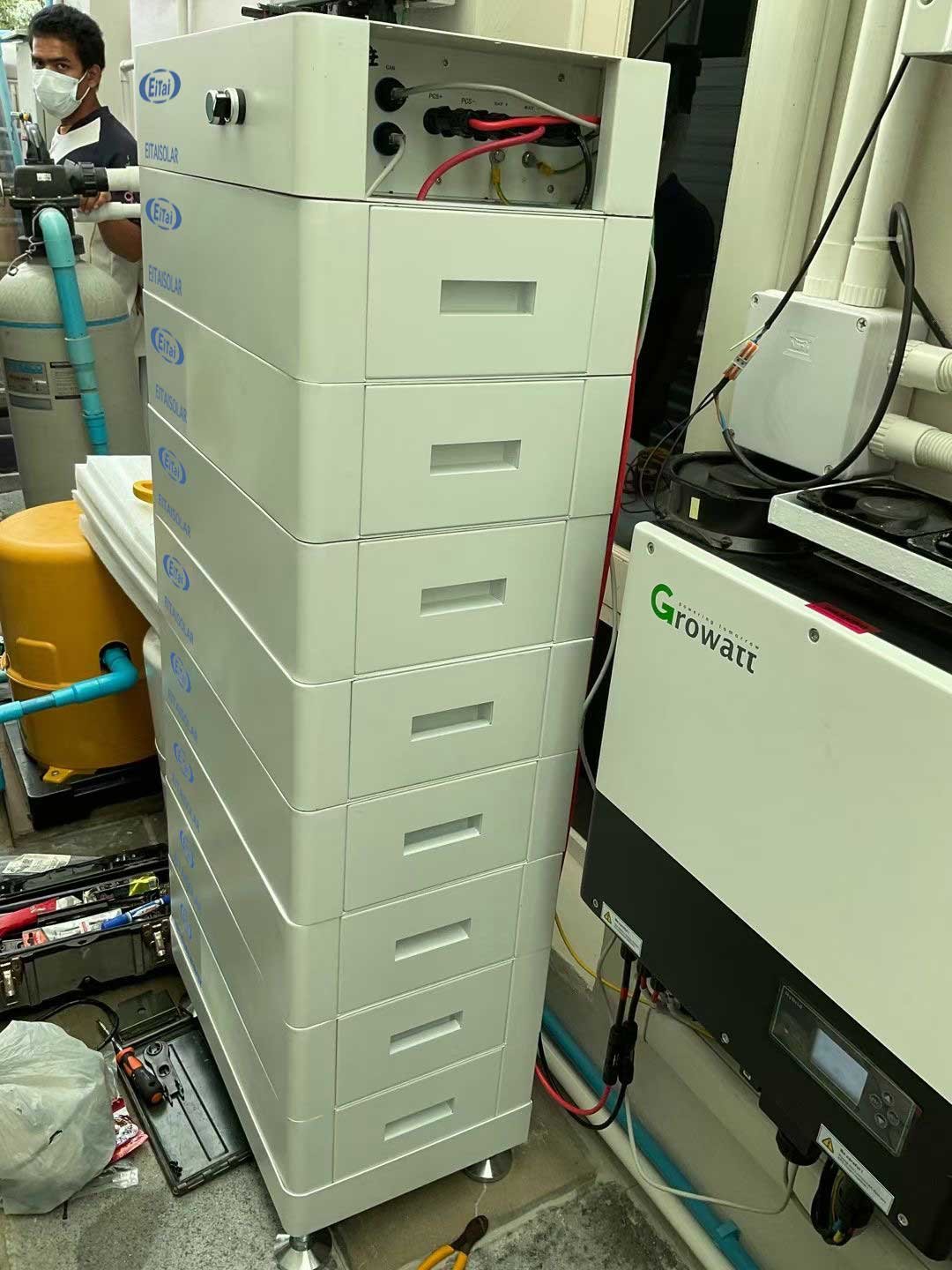 EITAI Hybrid Solar System Growatt On Grid Kit 100kw 80kw 60kw 5000 Watt System Solar Energy 10kw