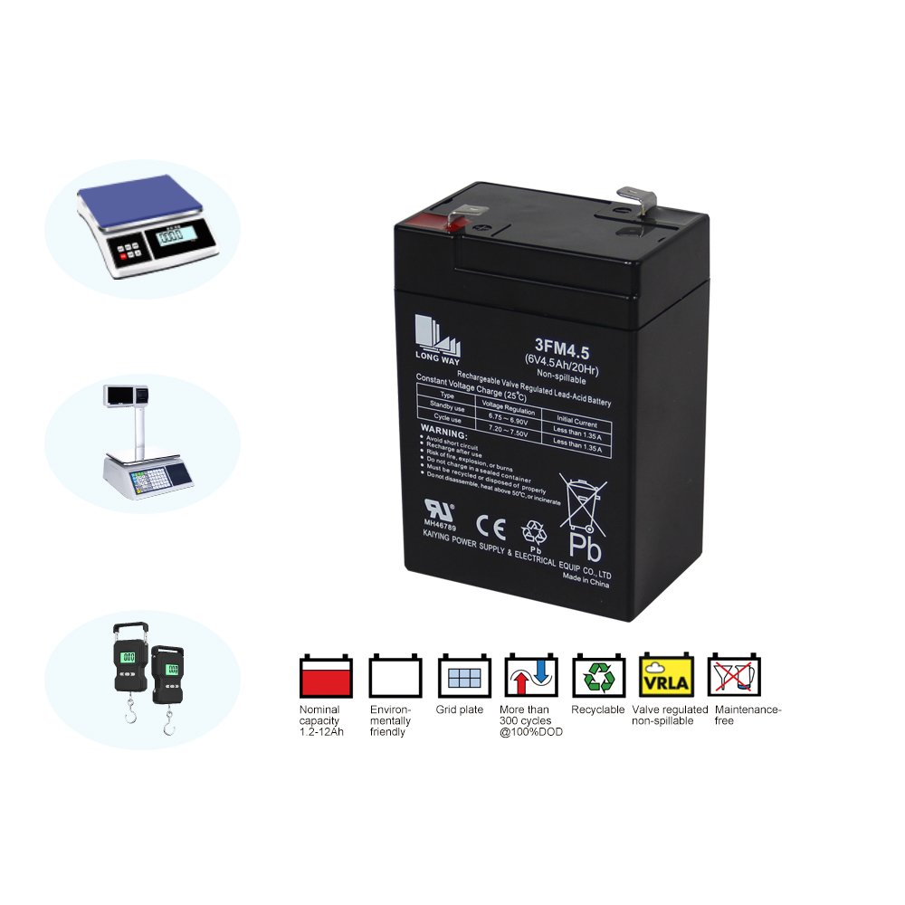 Deep Cycle Valve Regulated Rechargeable 6Volt 4Ah 4.5Ah 5Ah 5.5Ah 7Ah VRLA AGM Lead-acid Battery For Electric Scales Toy Cars