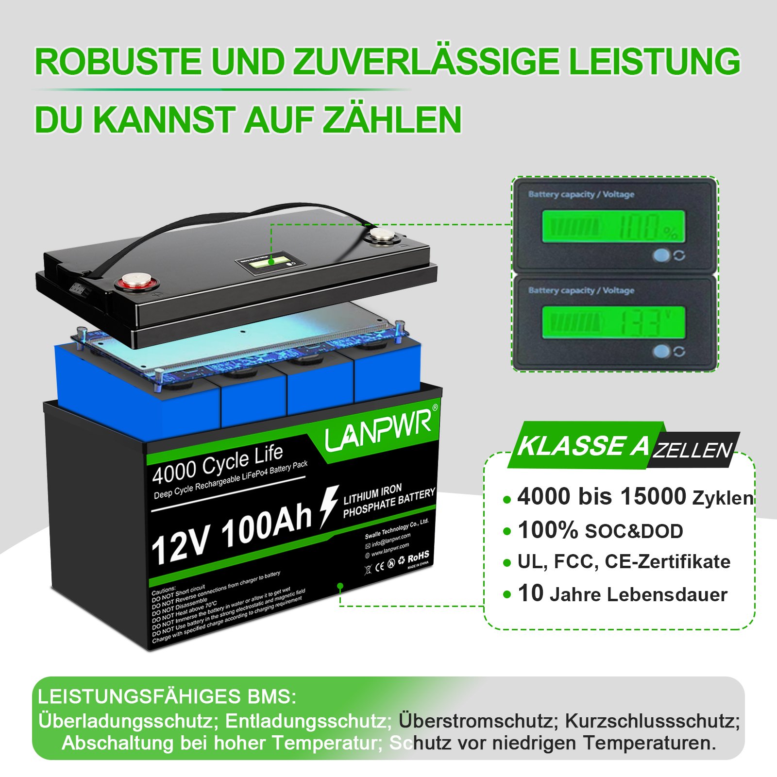 12V 100Ah 200Ah Deep Cycle Lithium Backup Cranking Starting Battery Off-Grid Container Home Group Lifepo4 Lithium Battery