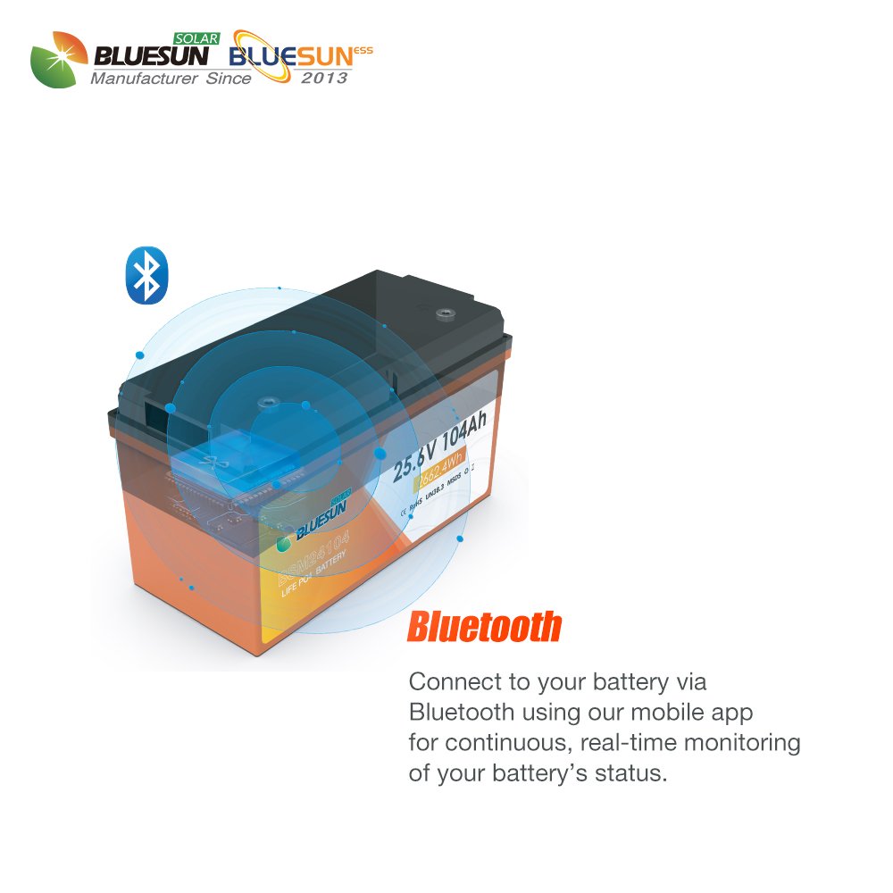 Portable power station lifepo4 12.8v 208 ah lithium battery with lithium ion battery pack for solar power system