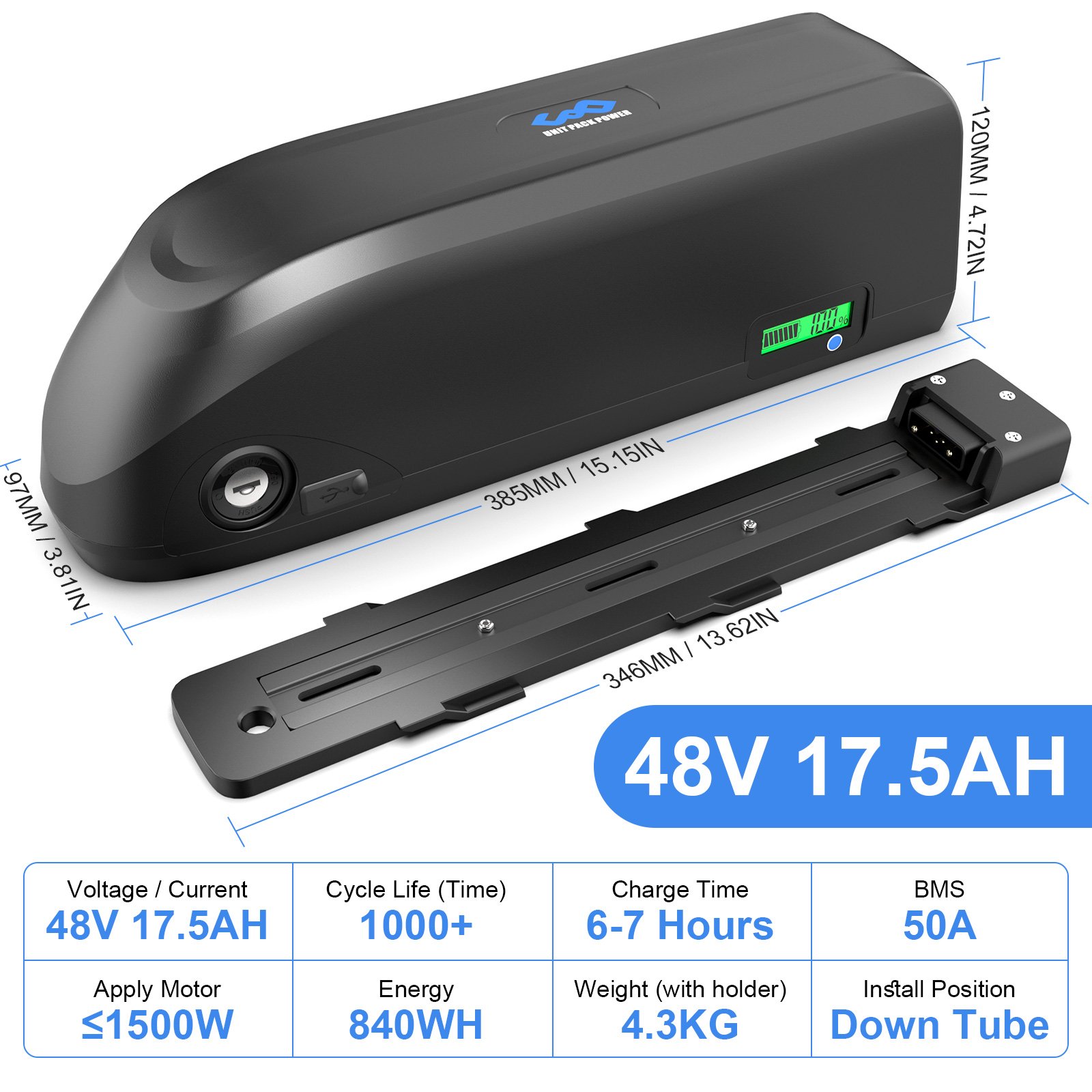 New Design Electric Bicycle Battery 36v 48v 20ah Downtube Ebike Battery Case