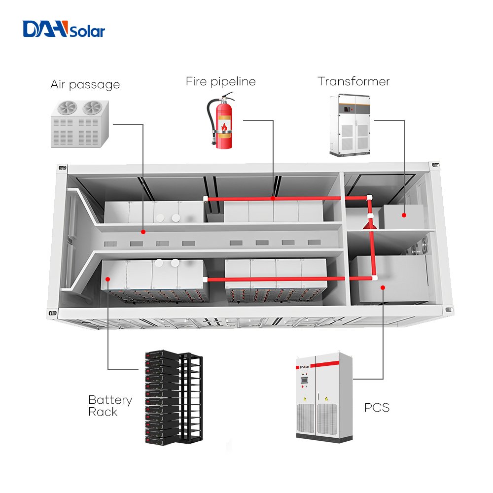 100kw 200kw 500kw 1mw 2mw DAH Energy Storage Container Industrial Ess Battery System