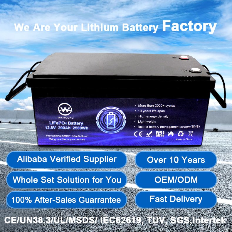 Smart Bms Bluetooth Solar Battery Gel 12v 200ah 12 Volt Rechargeable Lead Acid Batteries Wholesale