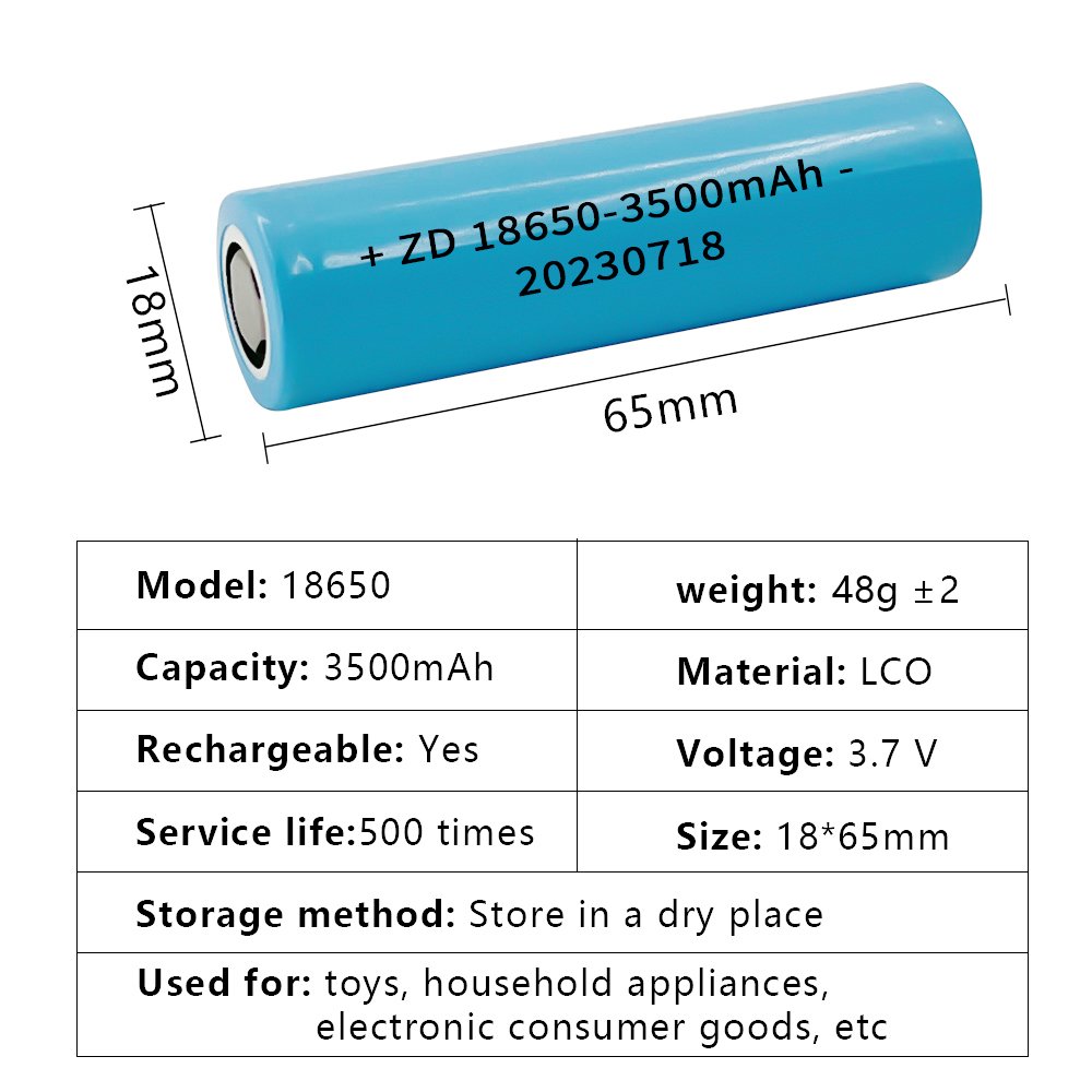 Long Cycle Life best battery 18650 rechargeable battery 3.7v 2200mAh 3500mAh lithium ion battery cells