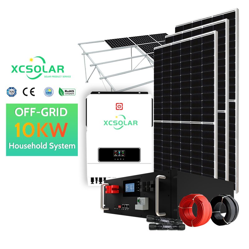 Complete 15kw 20kw 25kw 30kw 35kw 40kw 50kw 10kw Hybrid Solar Power System For Commercial Industrial Use With Batteries Backup/