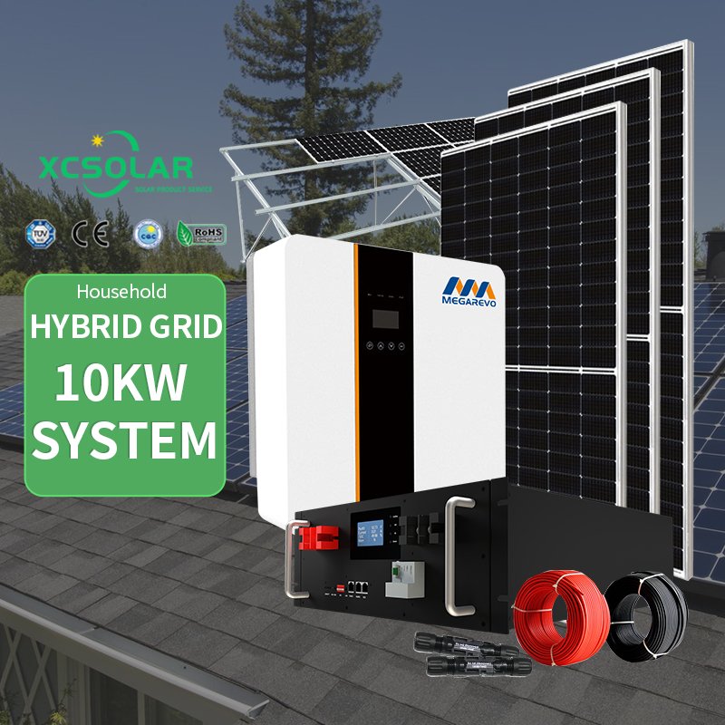 Complete 15kw 20kw 25kw 30kw 35kw 40kw 50kw 10kw Hybrid Solar Power System For Commercial Industrial Use With Batteries Backup/