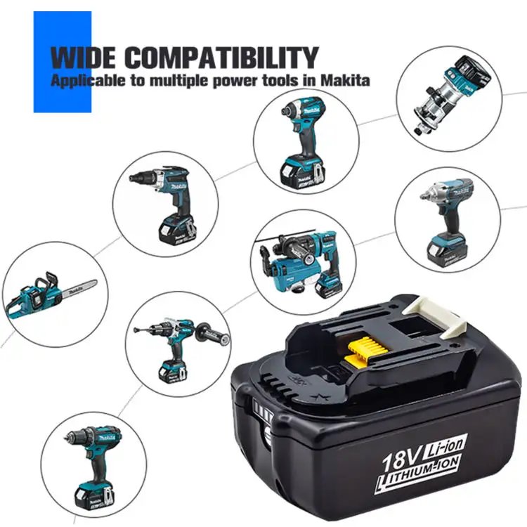 18V 5Ah 6Ah 18650 Drill Power Tools Battery Pack Replacement Lithium Ion Batteries For Makita Combo Kit Battery BL1860 BL1830