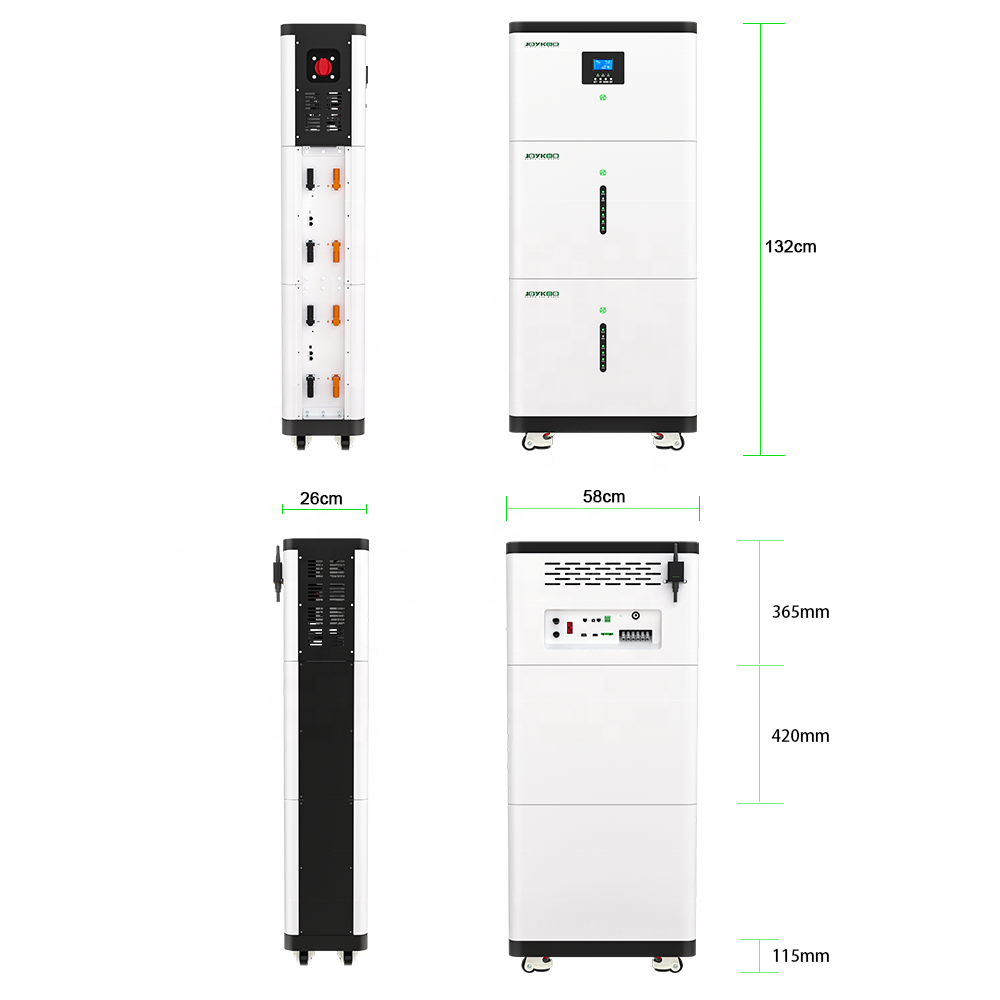 51.2V 5KWH-75KWH All-in-one Power Wall Lithium ion Batteries for Solar Power