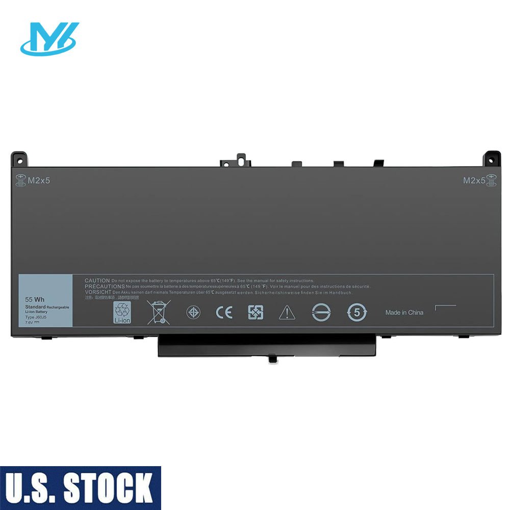 US Stock MYiYAE 7.6V 55wh J60j5 Laptop Battery For Del Latitude E7270 E7470 Series Mc34y 0mc34y 242wd NoteBook Battery