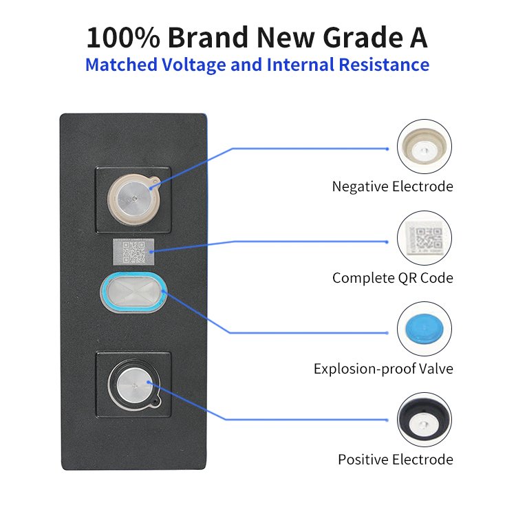 Eu Us Stock Grade A 280ah Lifepo4 3.2v Batteries Lf280k 6000 Deep Cycle 280ah Lithium Ion Battery Cell For Solar Systems 48v