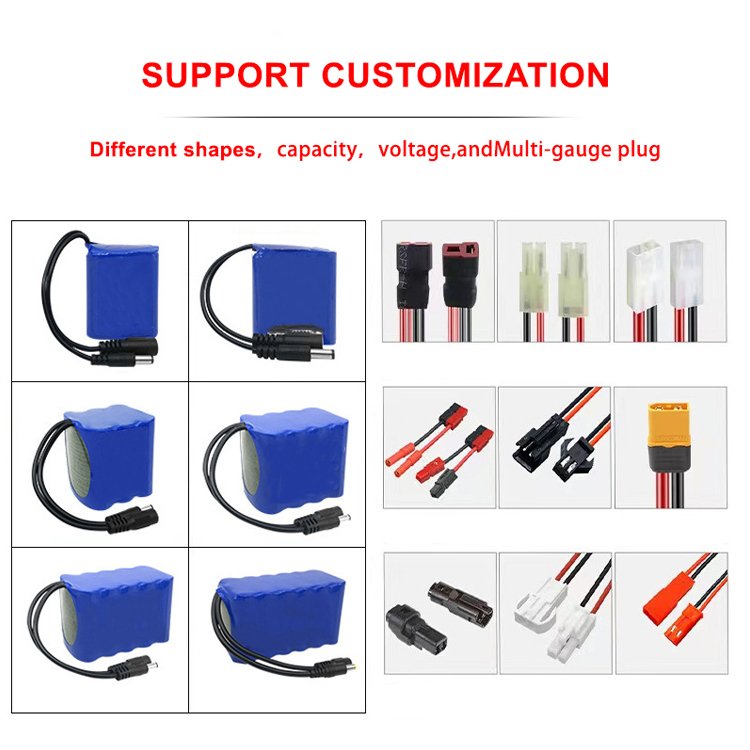 Factory directly Rechargeable lithium ion Battery pack 3.7v 7.4v 11.1v 14.8v 12v 24v 18650 32650 26650 21700 battery pack