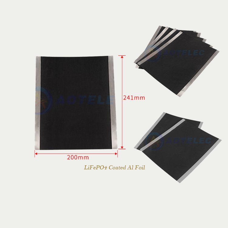 Lithium Ion Battery Cathode Electrode Sheet LFP LiFePO4 Coated on Aluminum Foil Battery Electrodes