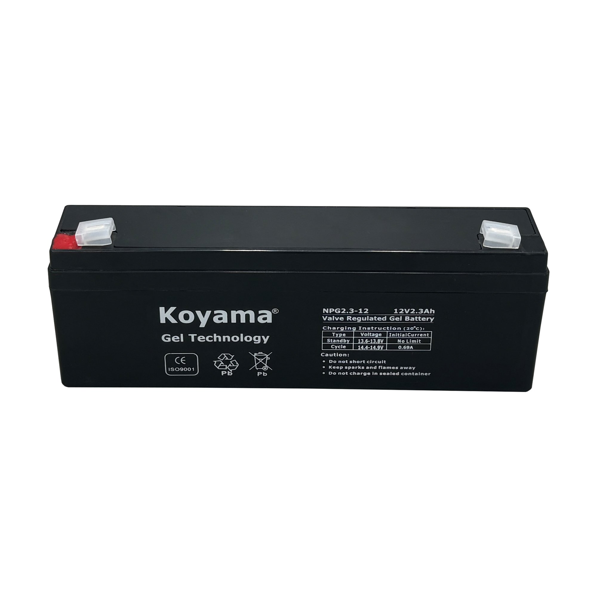 Koyama 12V2.3Ah Lead Acid Battery Rechargeable VRLA AGM Battery for Medical equipment