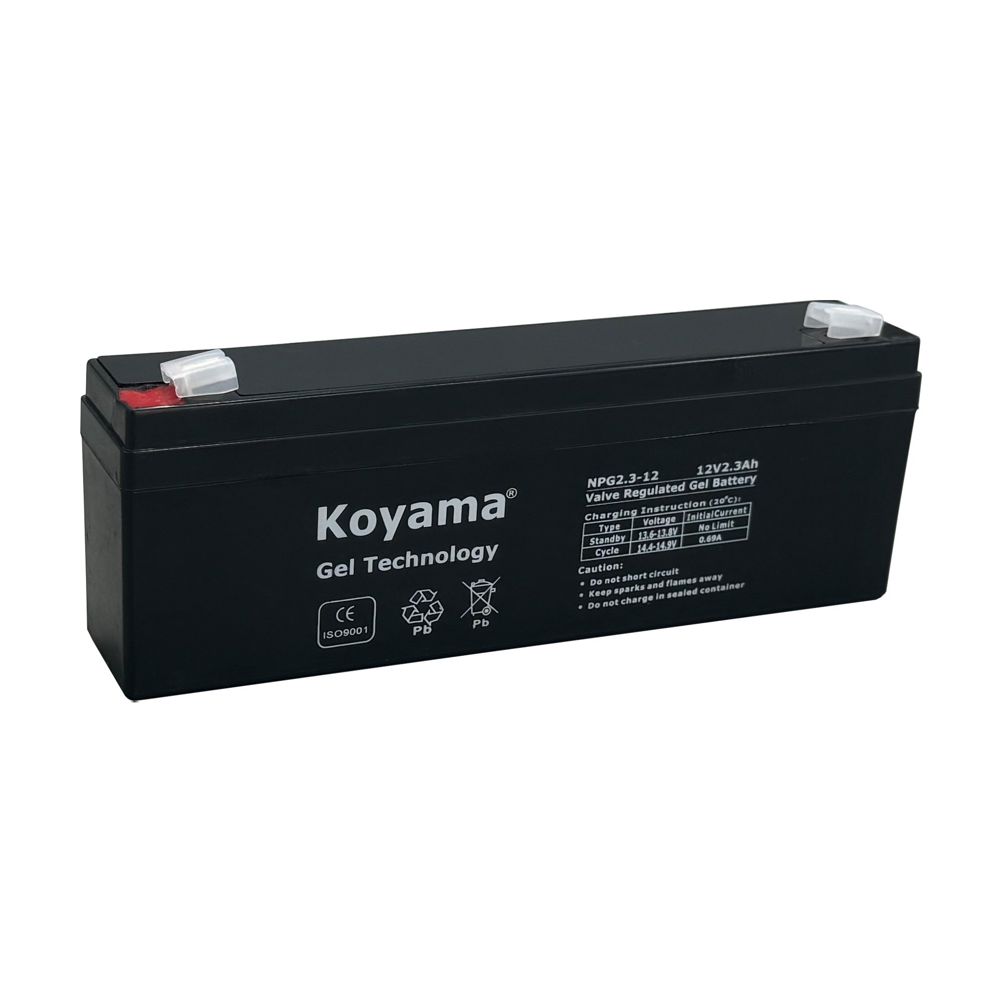 Koyama 12V2.3Ah Lead Acid Battery Rechargeable VRLA AGM Battery for Medical equipment