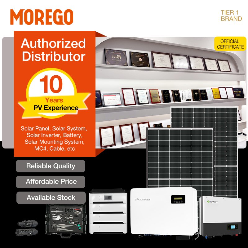 Moregosolar Complete off grid solar panel system 5KW 10KW home solar systems for sale inverter with built in battery