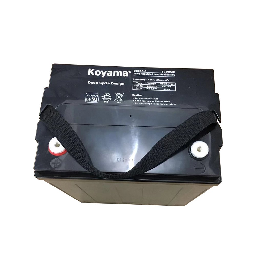 Electric Vehicle Floor Machines Specialised 6V 8V 12V Deep Cycle AGM Battery 200AH Renewable Energy System Lead Acid Batteries