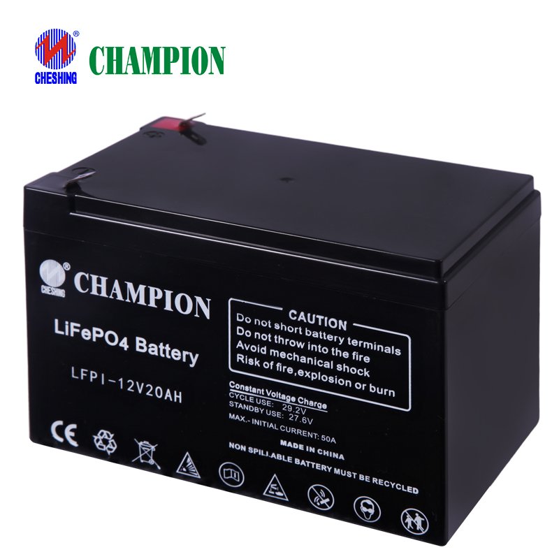 Champion OEM Wholesale Rechargeable Storage Solar Deep Cycle Replace Lead Acid LiFePO4 Lithium 12V 20Ah Pack Lithium Ion Battery