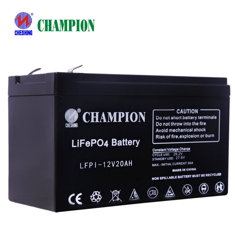 Champion OEM Wholesale Rechargeable Storage Solar Deep Cycle Replace Lead Acid LiFePO4 Lithium 12V 20Ah Pack Lithium Ion Battery