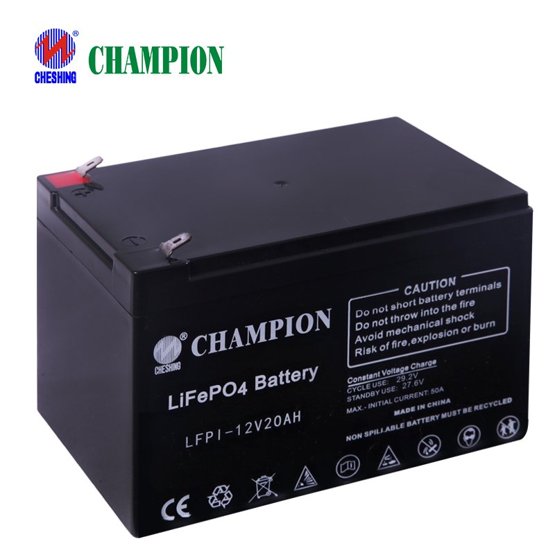 Champion OEM Wholesale Rechargeable Storage Solar Deep Cycle Replace Lead Acid LiFePO4 Lithium 12V 20Ah Pack Lithium Ion Battery