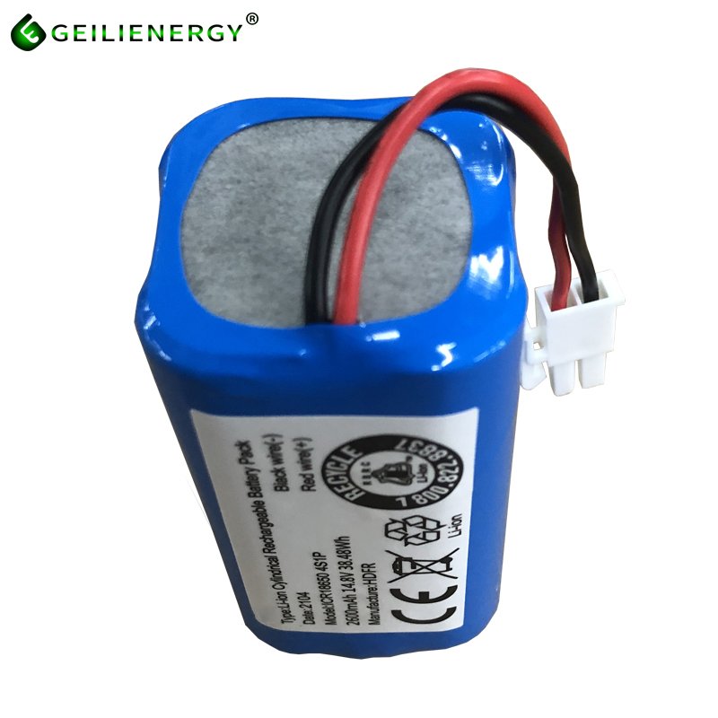Geilienergy Custom Light LED Lithium Battery Pack 2S1P 3S1P 3S2P 4S1P 7.4V 11.1V 14.8V 2000mAh 2500mAh 2600mAh Li Ion Battery