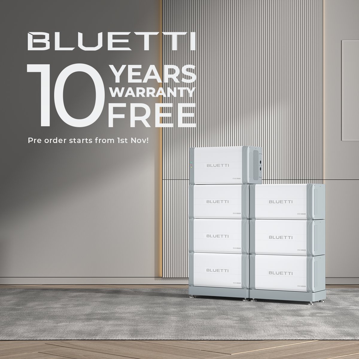 Bluetti EP600&B500 Lifepo4 6kw 10kw Lithium Rack Mounted Solar Power Station Energy Home Battery Pack Storage System