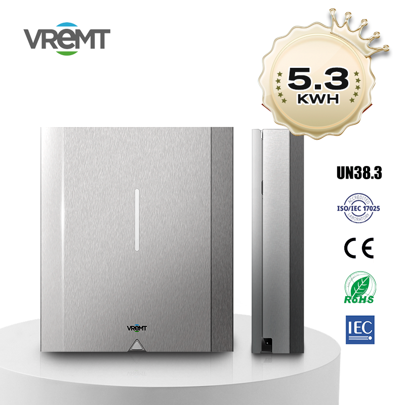VREMT 5.3kWh 104 Ah Lithium Iron Phosphate Household Wall Mounted Battery Energy Storage System