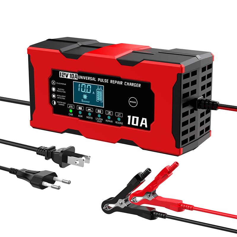 Lead Acid Battery Charger 12V10A 24V5A Rectifier Intelligent Pulse Repair Digital Display