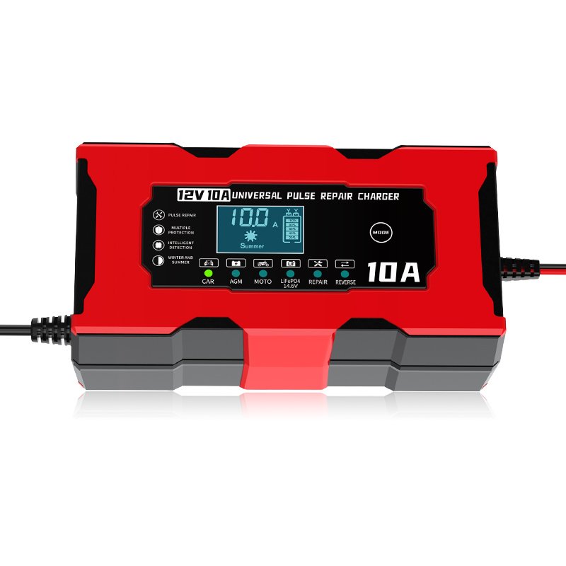 Lead Acid Battery Charger 12V10A 24V5A Rectifier Intelligent Pulse Repair Digital Display