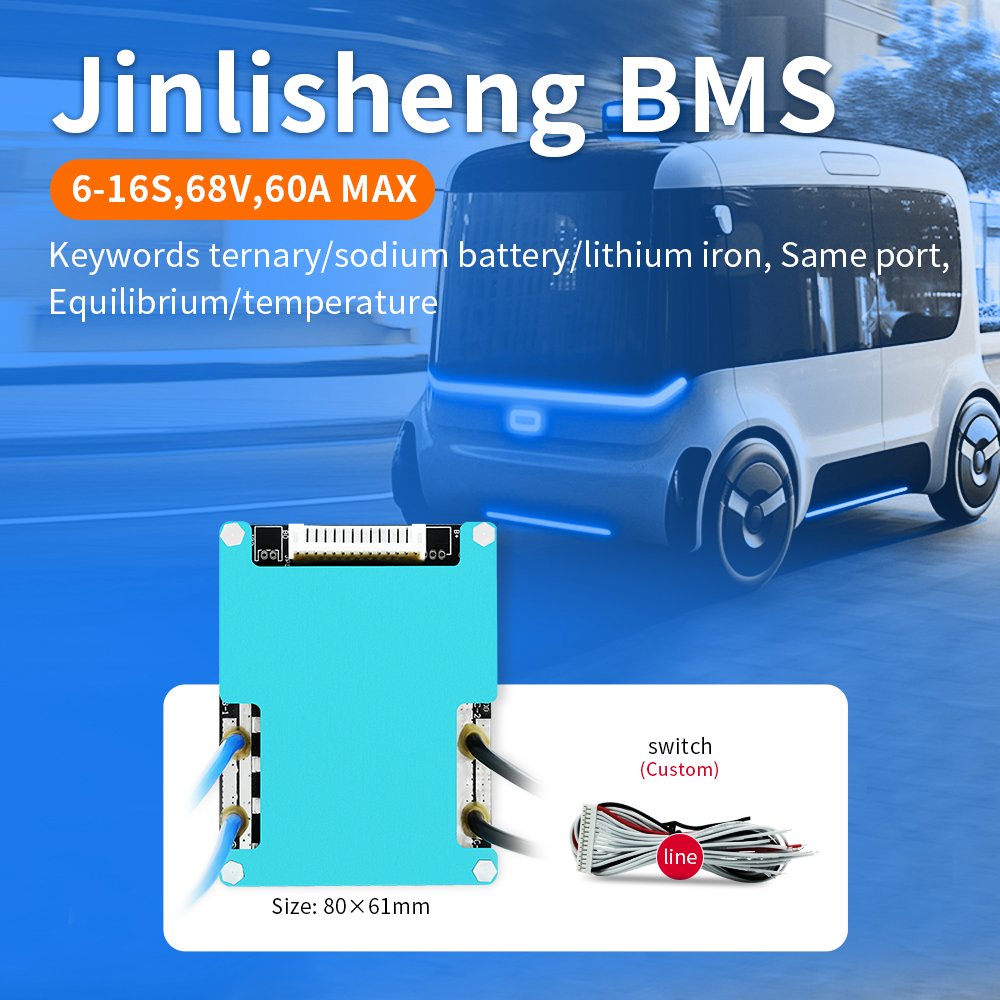 KLS BMS 1A 10A 60A with Balance Bms Lifepo4 Li-Ion Lto Battery Management System Bms for electric sweeper