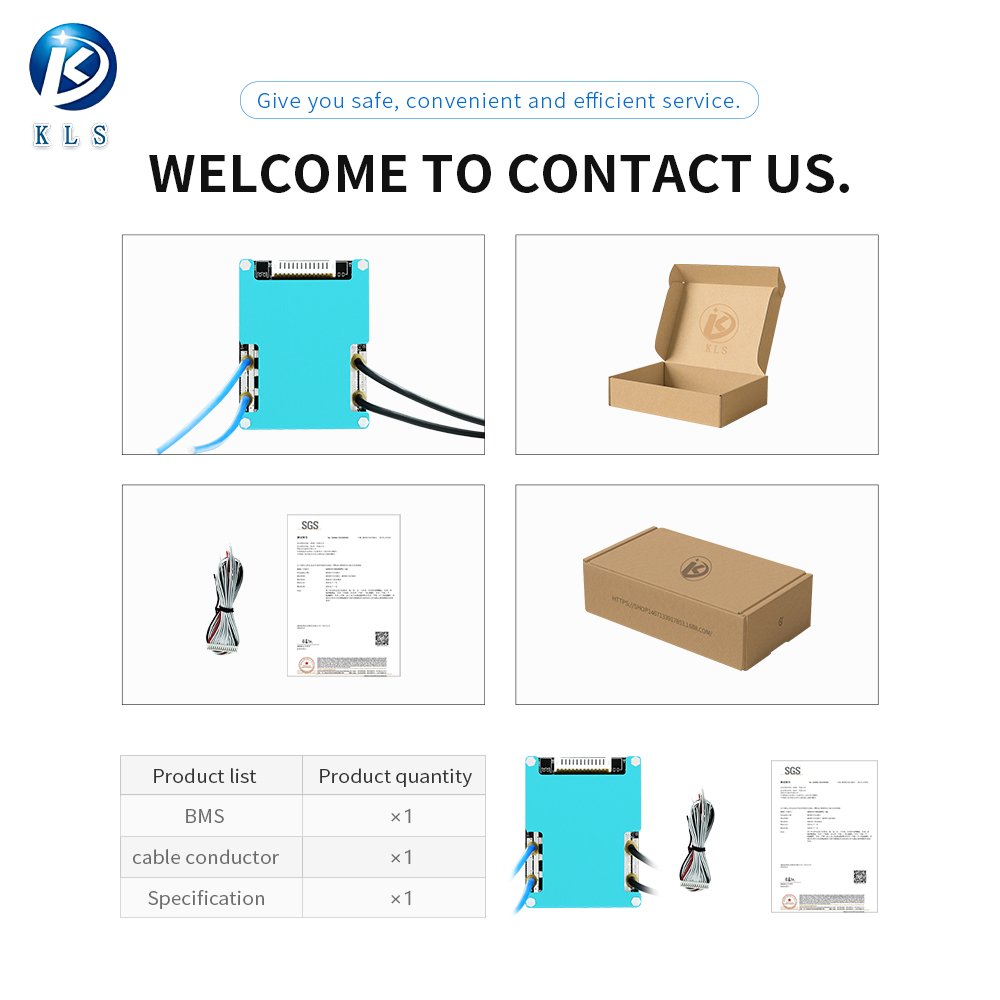 KLS BMS 1A 10A 60A with Balance Bms Lifepo4 Li-Ion Lto Battery Management System Bms for electric sweeper