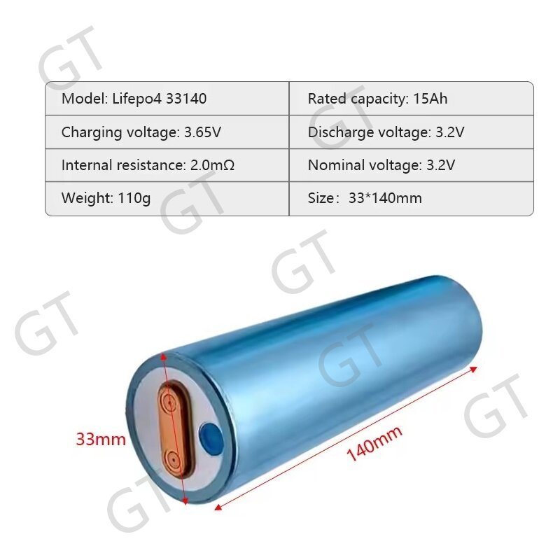 Gotion Phosphate Lithium Battery Cell Cylindrical Lifepo4 Lithium Pin 2024 Rechargeable Lithium Iron 33140 3.2v 15ah 3000 Times