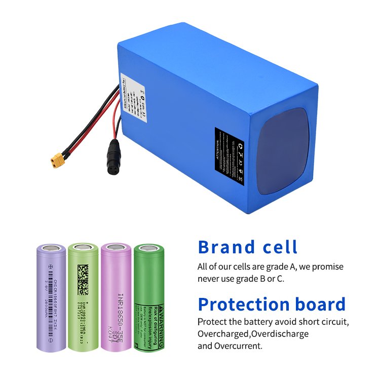 Customize 18650 Lithium Ion Batteries 36V 48V 60V 72V 20Ah 30Ah 45Ah 50Ah 13S14P Lithium Ion Battery Pack For Ebike