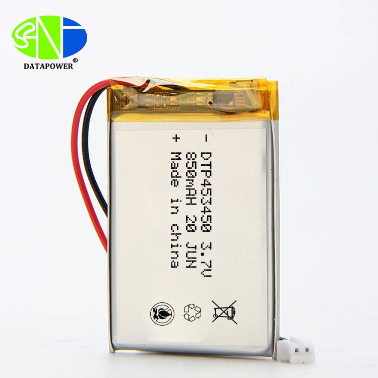 3.7v rechargeable smallest 453450 lipo battery with 800mAh lithium ion battery