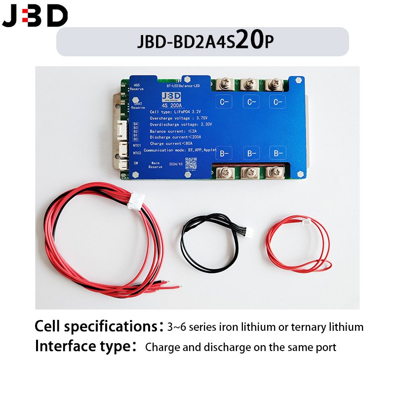 JBD 4S 8S Smart BMS with 2A active balance 50A 100A 150A 200A JK battery management system for Ebike 12V 100A 200A Lifepo4 BMS