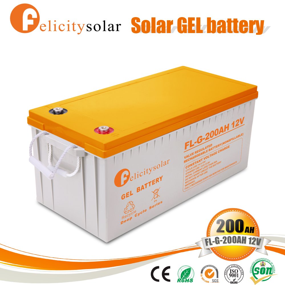 Felicity solar 200ah 12v gel solar energy systems storagebattery