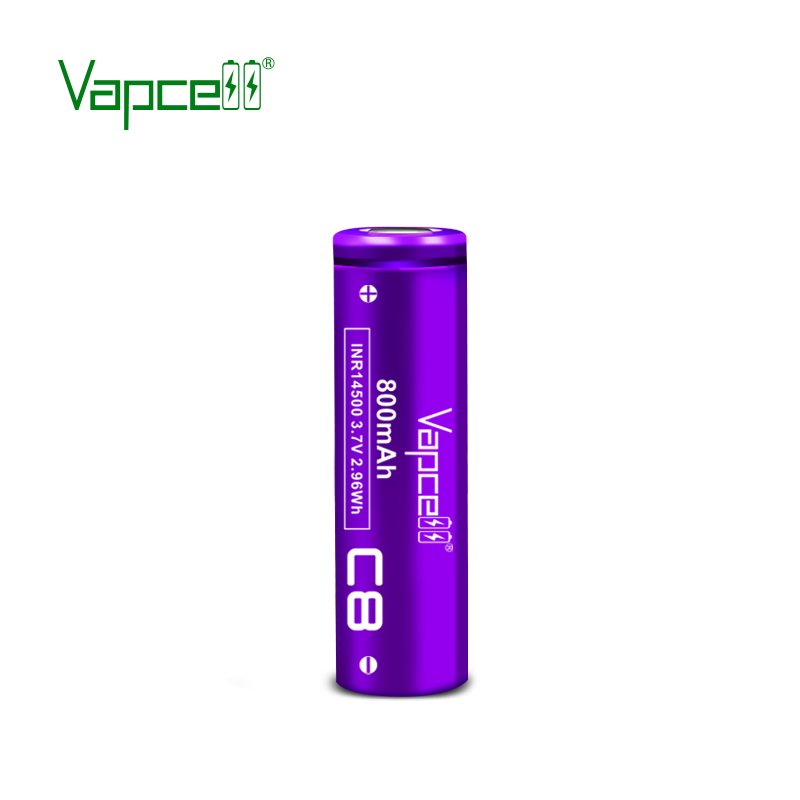 Vapcell 14500 3.6v 3.7v 800mah 2A C8 Lithium Li Ion Rechargeable Battery Aa