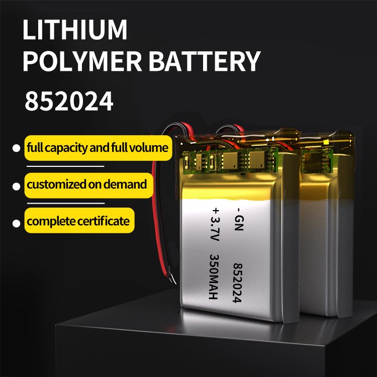 Wholesale 852024 rechargeable polymer battery 3.7v li-polymer battery 350mah 852024 lithium lipo battery