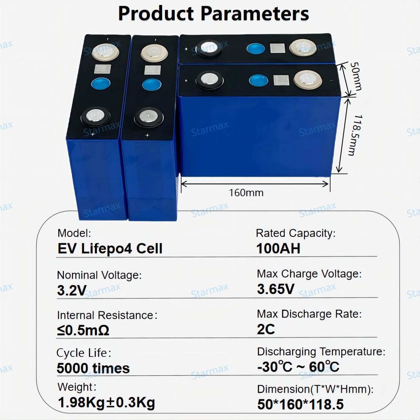 LF100 3.2V 100ah Lifepo4 Battery System 24V 100Ah Prismatic Cells For Solar System/Power Battery Lithium Ion Battery