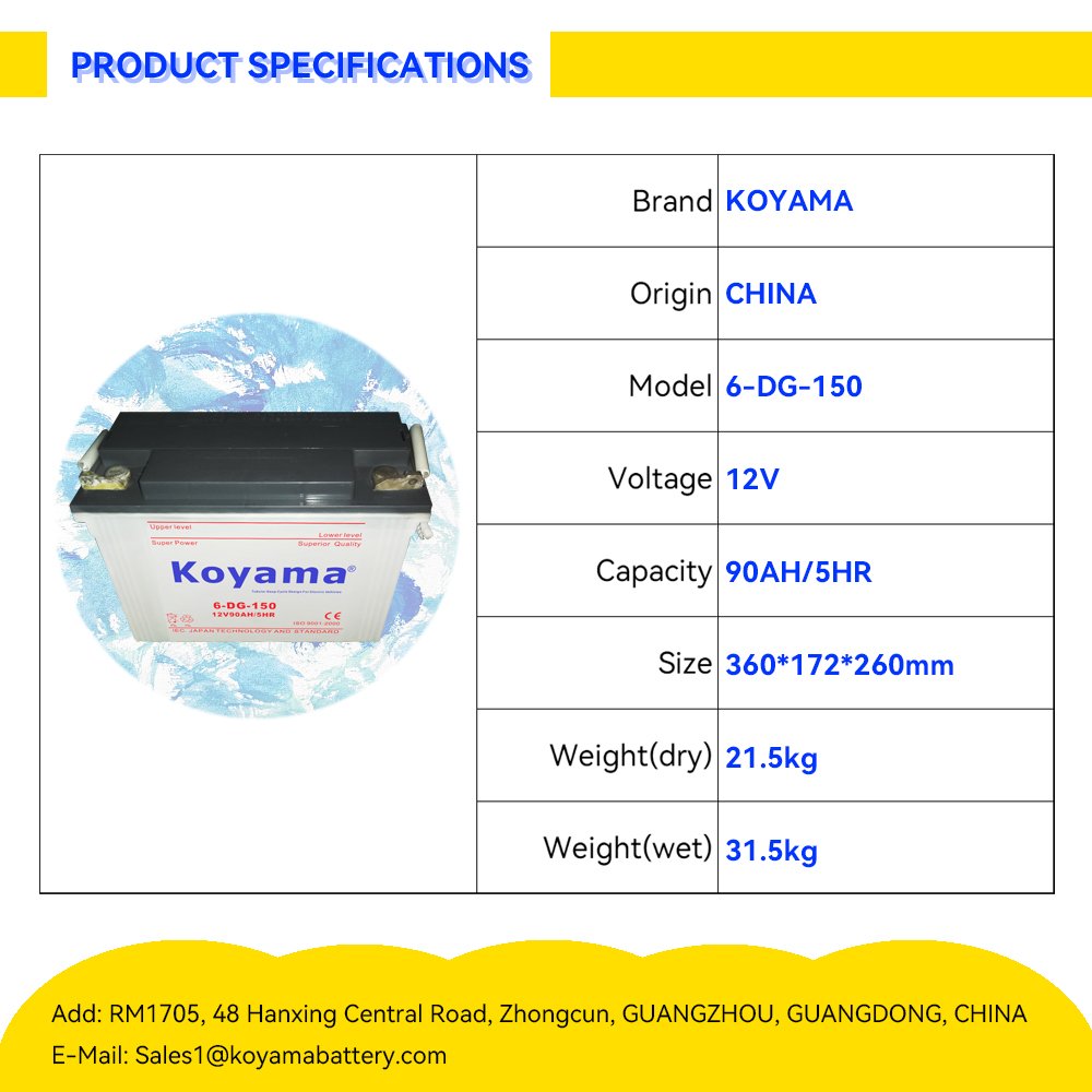 Long endurance electric tricycle motive power lead acid battery 12V 90AH 6-DG-150 for electric bicycle/scooter e-boat