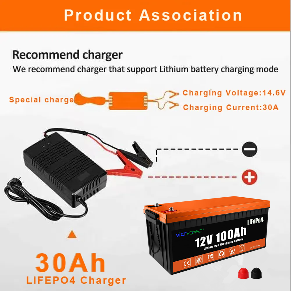 Deep Cycle Power 100Ah 300Ah 400Ah 200Ah Lifepo4 Battery 12V Lithium Ion Batteries Pack With Bms For Lead Acid Replacement