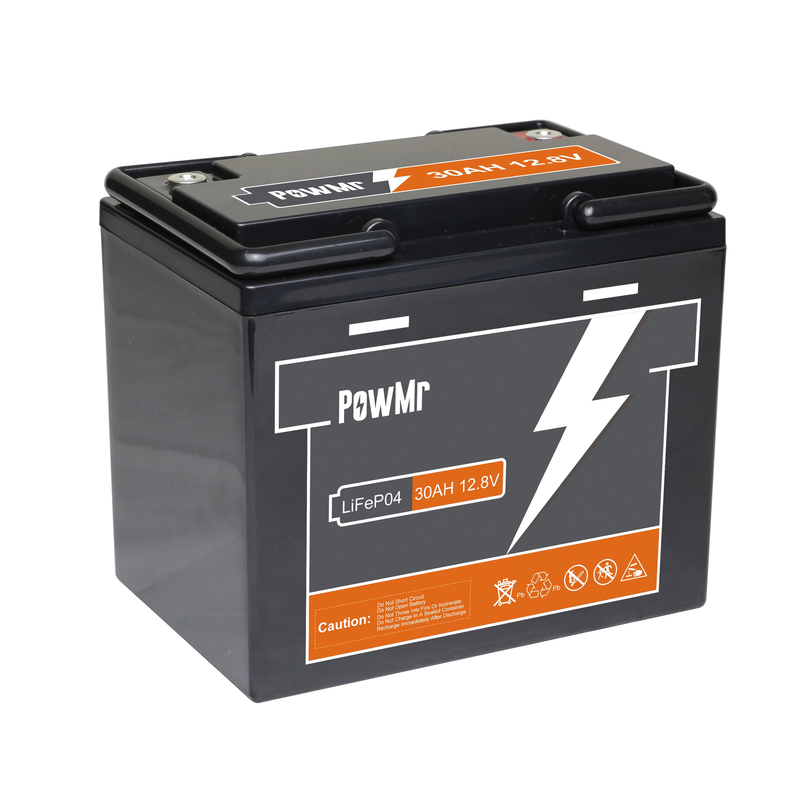 PowMr 12.8V 30AH Lithium Lead-acid Battery For Energy Storage Professional LiFePO4 Battery