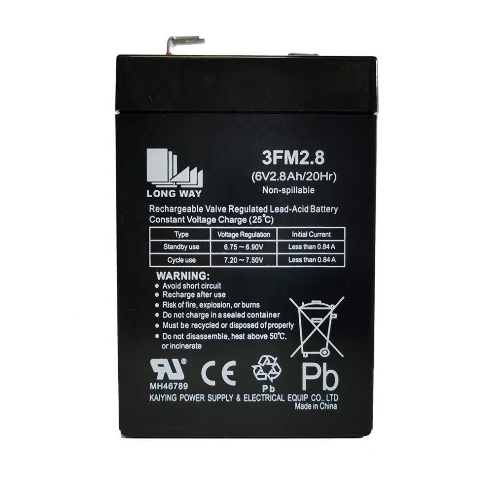 6V Deep Cycle AGM 6V2.8Ah Rechargeable Multi- Appliance VRLA lead-acid Battery For OEM