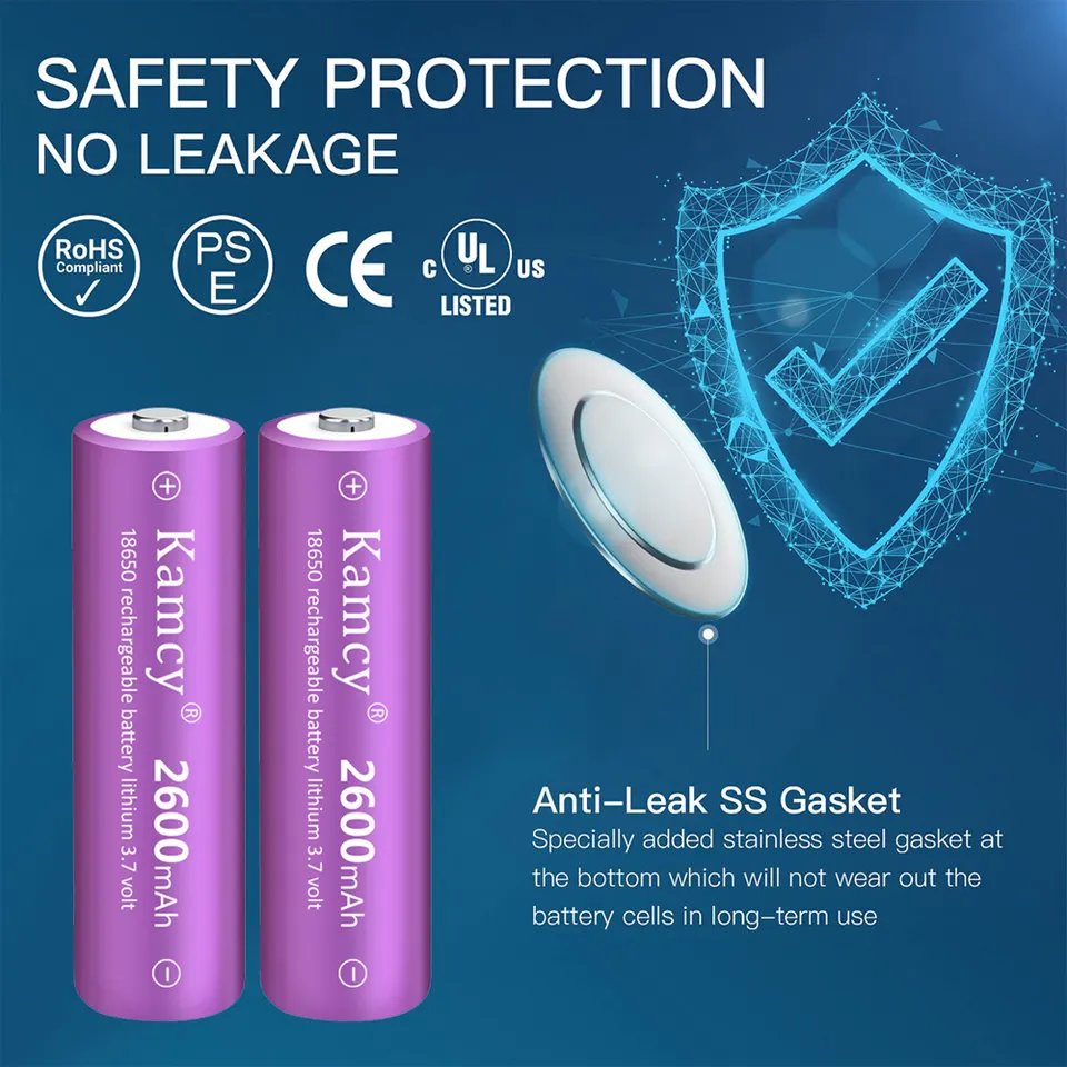 3C 5C Li-ion Battery High Capacity Lithium ion Power Cell 3.7V 18650 1200mah 2600mah 21700 Li Battery Cylindrical Battery
