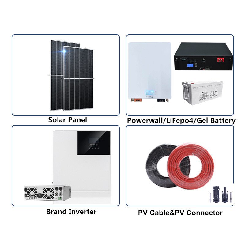 5kw off grid solar power system complete with lithium battery energy storage solar system