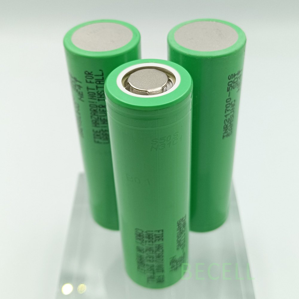 21700 50S 3.6V 5000mAh 45A High Capacity 21700 Rechargeable Flashlight Battery Lithium ion battery For samsung 50S 21700