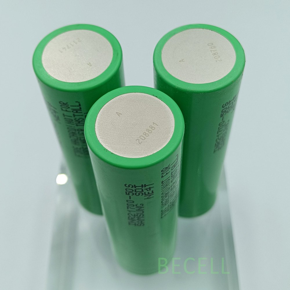 21700 50S 3.6V 5000mAh 45A High Capacity 21700 Rechargeable Flashlight Battery Lithium ion battery For samsung 50S 21700
