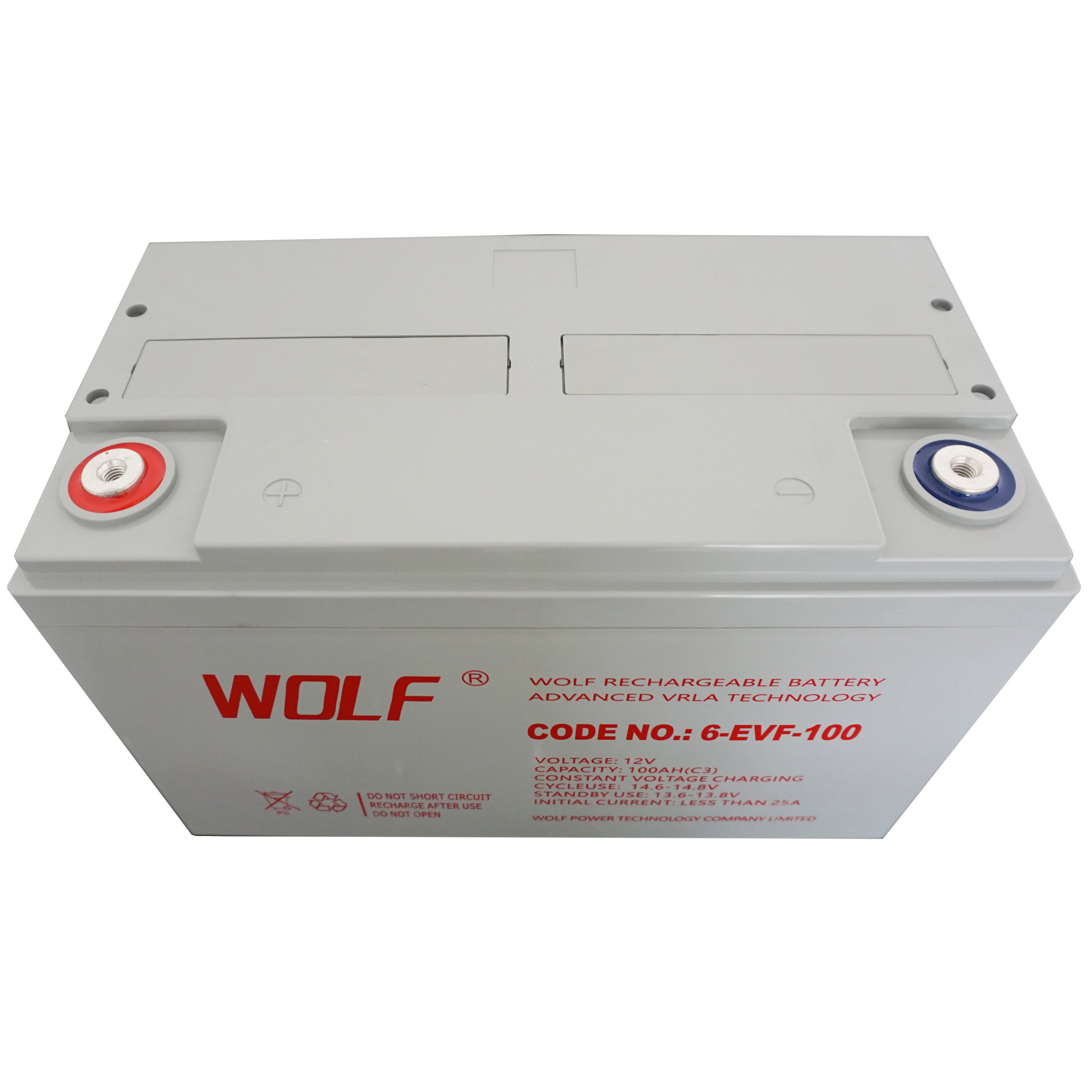 6-EVF-100 12V 100Ah Seal Lead Acid Low speed electric car start VRLA battery